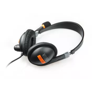 NATEC Drone headset káblový s hlavovým mostom telefonovanie/hudba čierna, oranžová