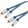 Audio kábel S/CONN SP40105 5 m 2xRCA modrý