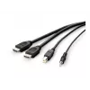 Belkin Secure KVM Combo kábel - video / USB / audio kábel - TAA-kompatibilný - USB, mini jack, HDMI (M)