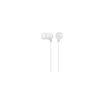 Sony MDR-EX15LP, káblové, 8 - 22000 Hz, hudba, 3 g, slúchadlá, biele