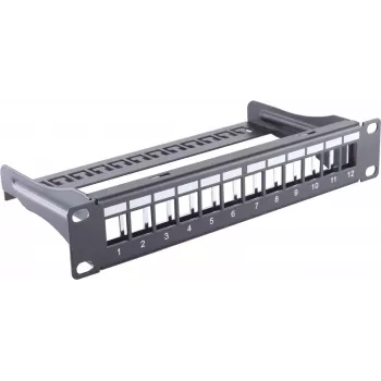 Patch panel 1U ShiverPeaks BS08-10080 kov čierny