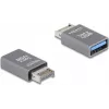 DeLOCK 67230 káblový adaptér USB Type-E na USB Type-A sivý