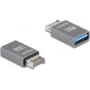 DeLOCK 67230 káblový adaptér USB Type-E na USB Type-A sivý