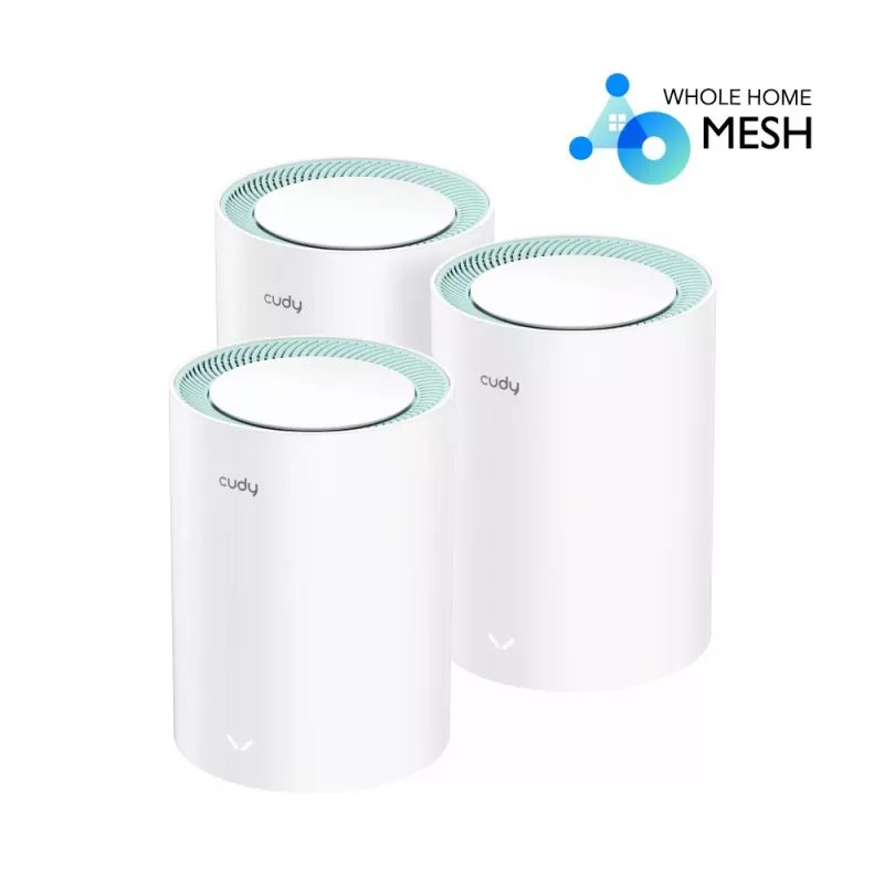 Cudy M1300 3-pack Mesh-WLAN systém Dualband (2,4 GHz / 5 GHz) Wi-Fi 5 (802.11ac) biela 1 Intern