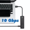 Hub USB-C, 4 porty 2x USB-A, 2x USB-C, čierny