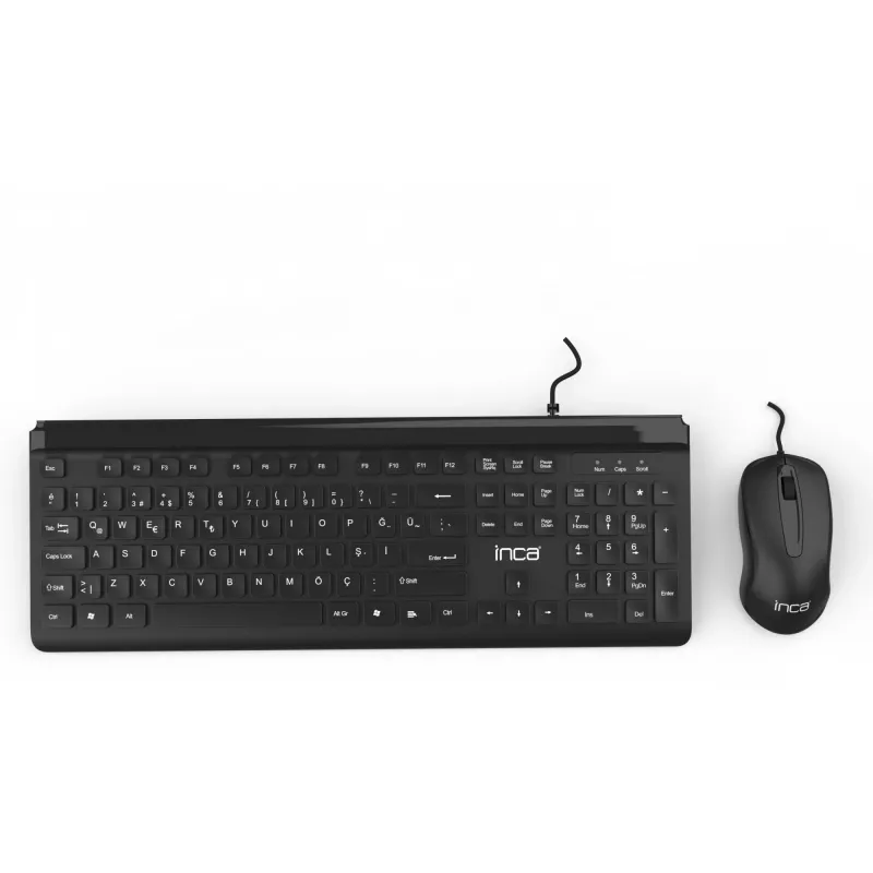 Inca IMK-377 klávesnica s myšou Office USB turecká čierna