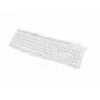 Káblová plná klávesnica NATEC NAUTILUS NKL-1951, 105 klávesov, US International QWERTY, biela, USB, 1,8 m