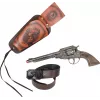 Hračkárska kovová kovbojská revolver Pulio 155150/0 s odnímateľným puzdrom, replika Single-Action