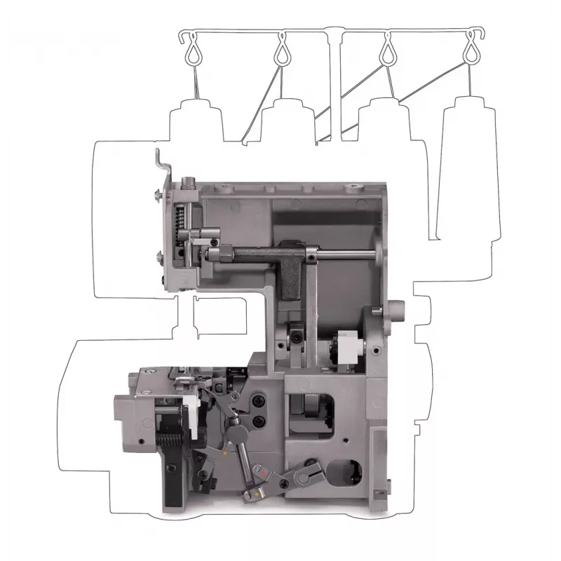 Overlockový šijací stroj SINGER 14HD854 Heavy Duty elektrický 120 W sivý