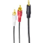 shiverpeaks BS30832-G audio kábel 1,5 m 3,5 mm 2 x RCA čierny (BS30832-G)