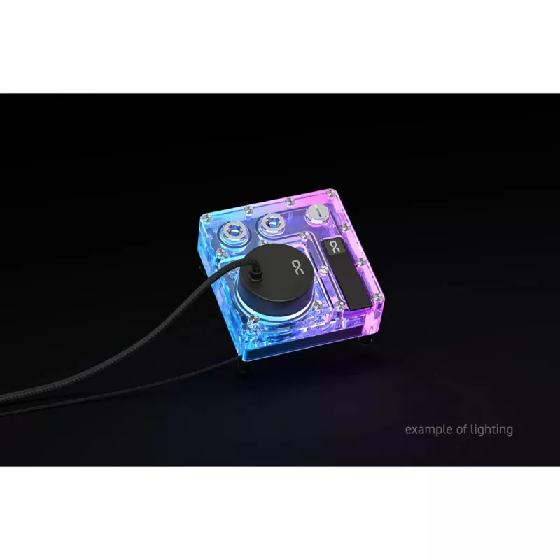 Alphacool Core 120mm vyrovnávacia nádržka VPP Apex pumpa — Alphacool 14561, 120mm vyrovnávacia nádržka pre integráciu pumpy VPP Apex