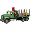 Drevený transportér BRUDER MACK Granite s 3 kmeňmi