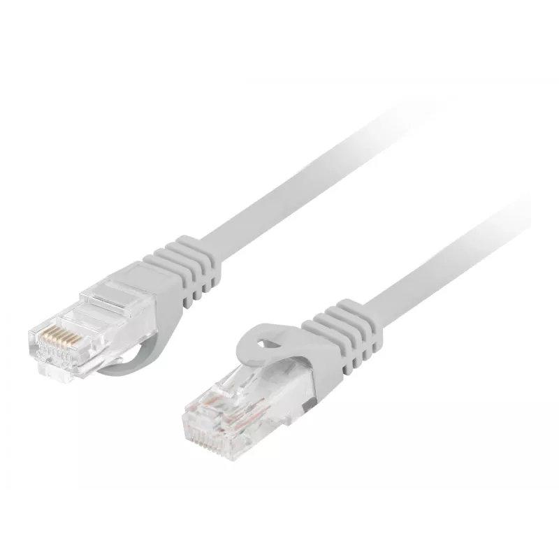 Sieťový kábel LANBERG PCU6-10CU-1000-S Cat6 U/UTP RJ-45 priamy 10 m sivý