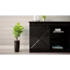 Komoda 160x80x35 GRANERO čierna/čierna lesklá