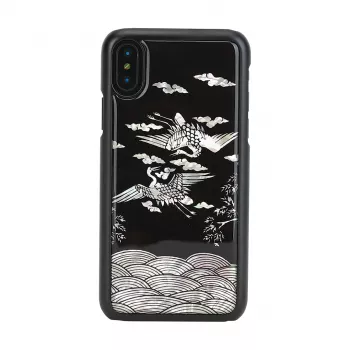 Puzdro na smartphone iKins pre iPhone XS / XS Max — Crane čierne ochranné puzdro