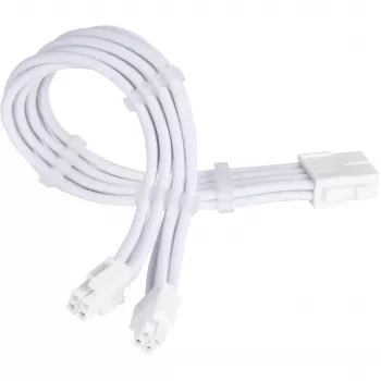 Predlžovací kábel napájacieho zdroja SILVERSTONE EPS 12V 8-pin (30 cm) biely SST-PP07E-EPS8W-V2