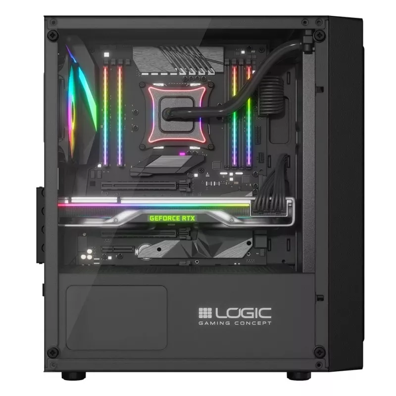 Počítačová skriňa Logic Concept Atos AM-ATOS-10-0000000-0002 ATX čierna