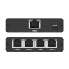 Ethernet mini switch QOLTEC 52293 1x4 RJ45, neřízený sieťový rozbočovač 1-in 4-out