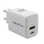 Nabíjačka QOLTEC 51824 GaN 35W USB-C PD & USB QC 3.0, 5–20V, 1x USB-C, 1x USB-A