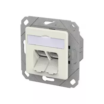 METZ CONNECT zásuvka E-DAT C6A LSA++ 2 port UPk čistá biela