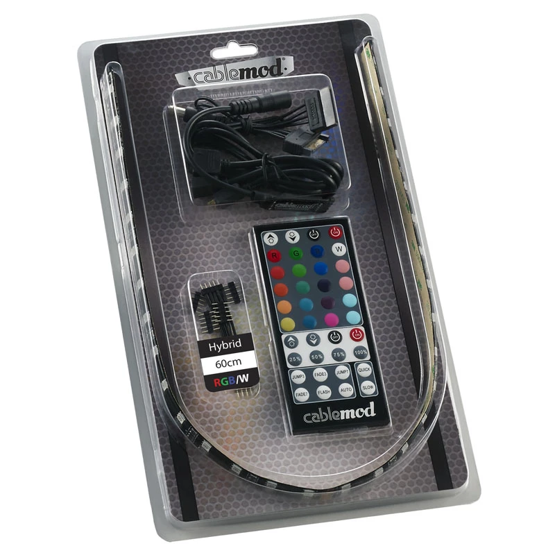 LED pásik CableMod CM-LED-60-D60RGBW-RK biely RGB 60 cm