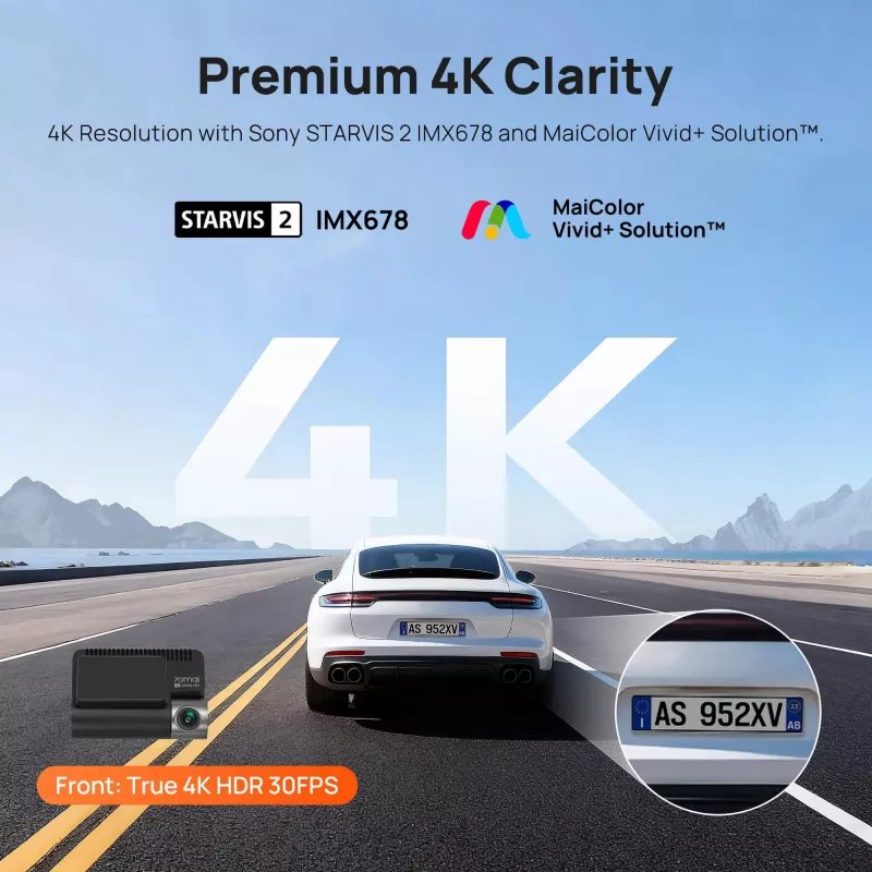 70mai A810S 4K súprava kamery do auta so zadnou kamerou RC24