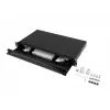 Optický patch panel LANBERG FOP1-24ST-FCB 1U 24xST / 24xFC racková montáž čierny