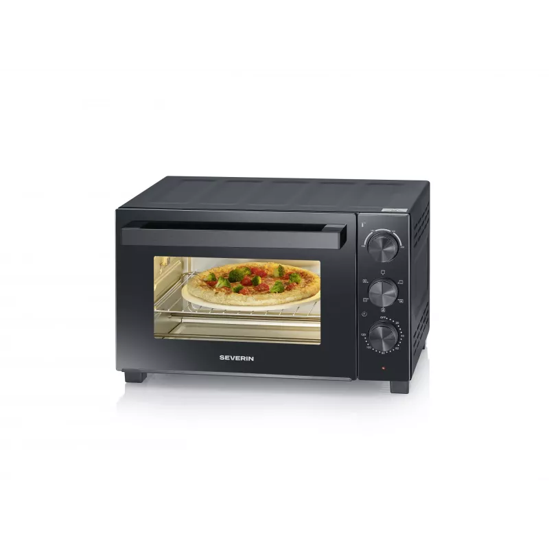 Mini rúra SEVERIN TO 2075 — kapacita 30 l, 1600 W, voľne stojaca, čierna, funkcia grilu