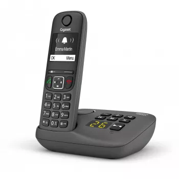 Analógový/DECT telefón Gigaset AE690A identifikácia volajúceho bezdrôtový telefón antracit