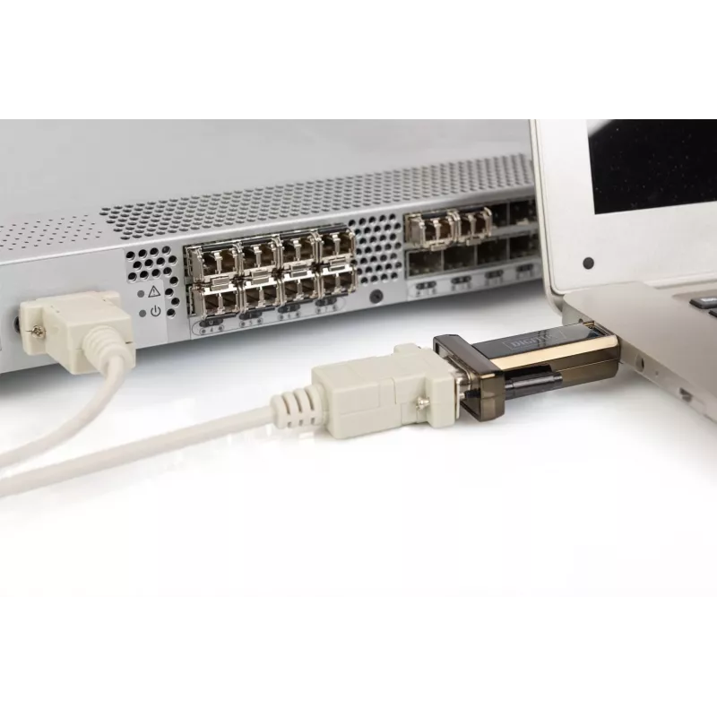 DIGITUS USB 2.0 na sériový konvertor DSUB 9M vrátane USB-A kábel 80 cm FTDI chipset USB 2.0 na RS232 (FT232RL)