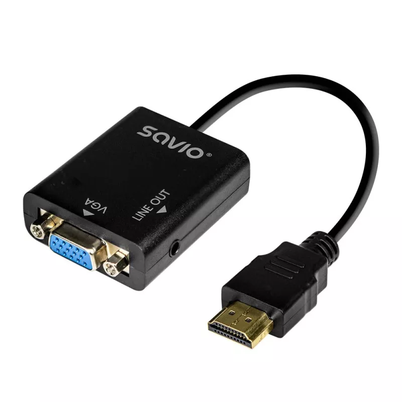 Adaptér HDMI-VGA s audiom AK-76 Savio SAVAK-76