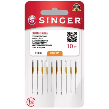 SINGER ihly do šijacieho stroja N204511M1003 — model 2045 SZ12 BLST, balenie 10 ks, univerzálne domáce šijacie ihly