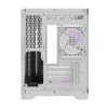 Darflash FT418 počítačová skriňa + 6 aRGB ventilátorov (biela)