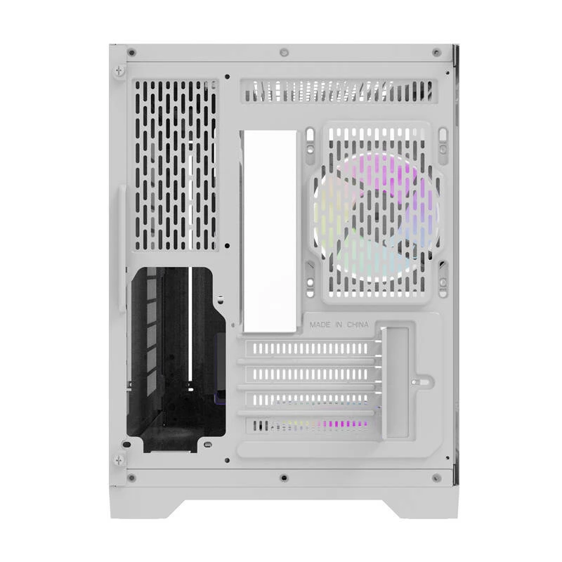 Darflash FT418 počítačová skriňa + 6 aRGB ventilátorov (biela)