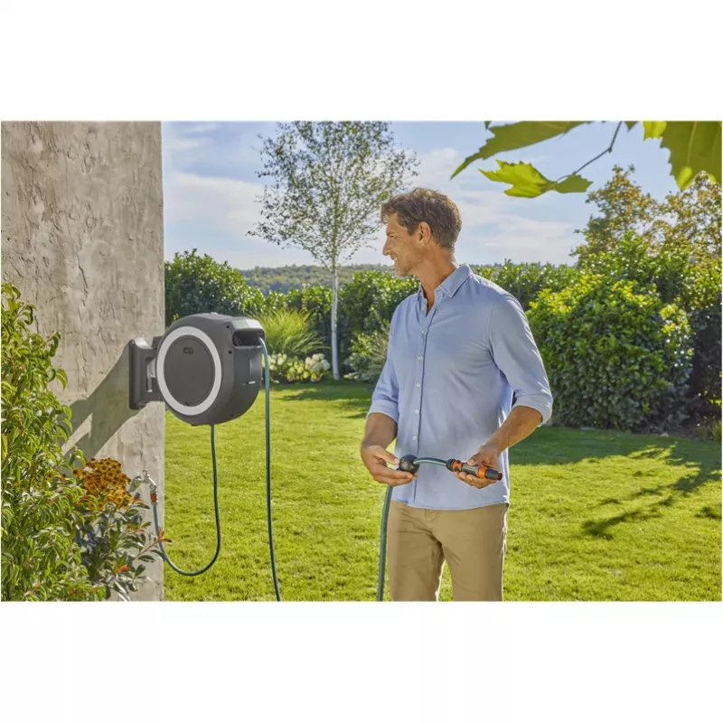 Gardena PowerRoll XL 18V akumulátorový nástenný box na hadicu, 35 m, bez akumulátora