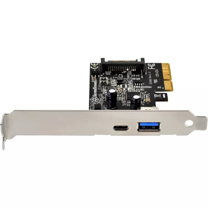 SilverStone ECU03 - USB adaptér - PCIe 2,0 x2 Low Profile - USB-C 3,1 x 1 + USB-C x 1 (SST-ECU03)