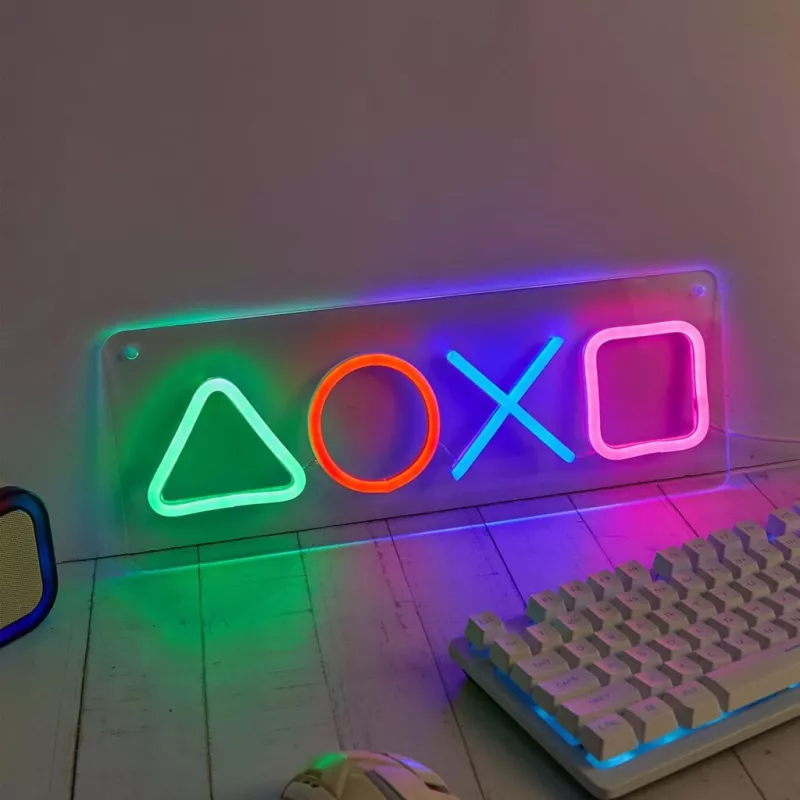 Gaming neónový svetelný panel MANTA SNL111MT – dekoratívne LED symboly pre gaming setup