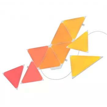 Trojuholníkové LED panelové svietidlá Nanoleaf NL47-0002TW-9PK — sada 9 RGB nástenných panelov, napájané zo siete, biela
