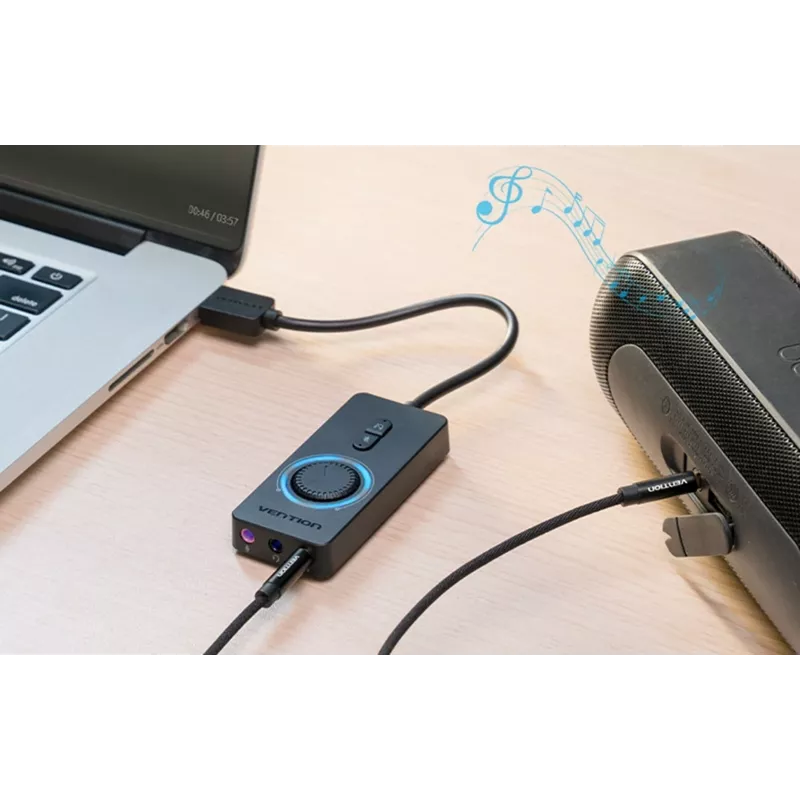 Vention CDRBF externá zvuková karta USB 2.0, jack, regulácia hlasitosti, 48 kHz, 1 m