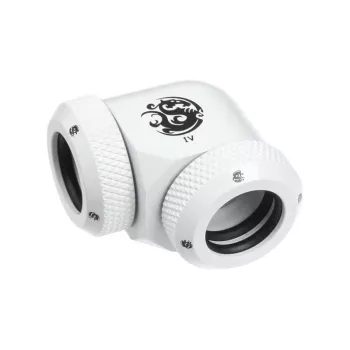 BitsPower Multi-Link 90° adaptér pre 2x 12mm AD fittingy — biely (BP-DWE90DML)