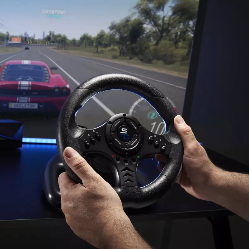 Volant + pedále Subsonic SA5426-NG čierny USB 180° rotácia