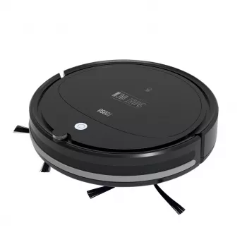 Robotický vysávač TEESA Smart VAC 2 — okrúhly, čierny, 1000 Pa sací výkon, 9,6 V/2000 mAh Li batéria, 0,2 l nádoba na prach, WLAN, automatický návrat