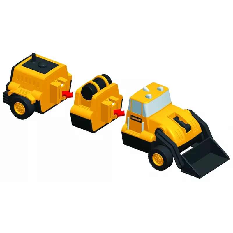 Sada vozidiel Popular Playthings Mix or Match Vehicles Construction čierna žltá