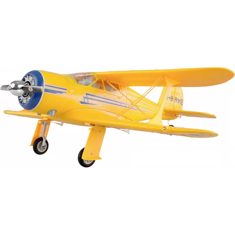 RC lietadlo Amewi AMXFlight Beech D17s 3D/6G RTF — žlté, model pripravený na let