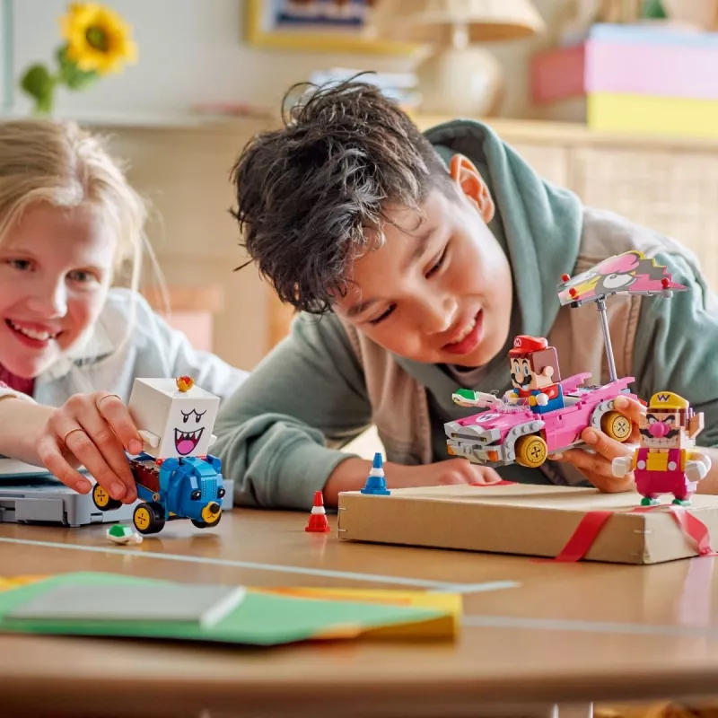 LEGO stavebná hračka sada 72038 Super Mario Mario Kart Wario King Buu Huu – postavy a prvky trate