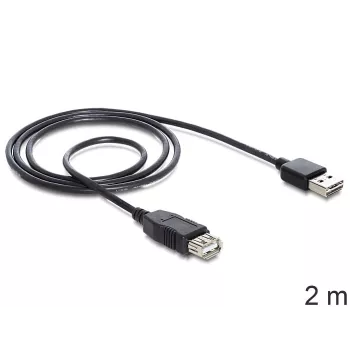 USB kábel DeLOCK EASY-USB 2.0-A 2m čierny