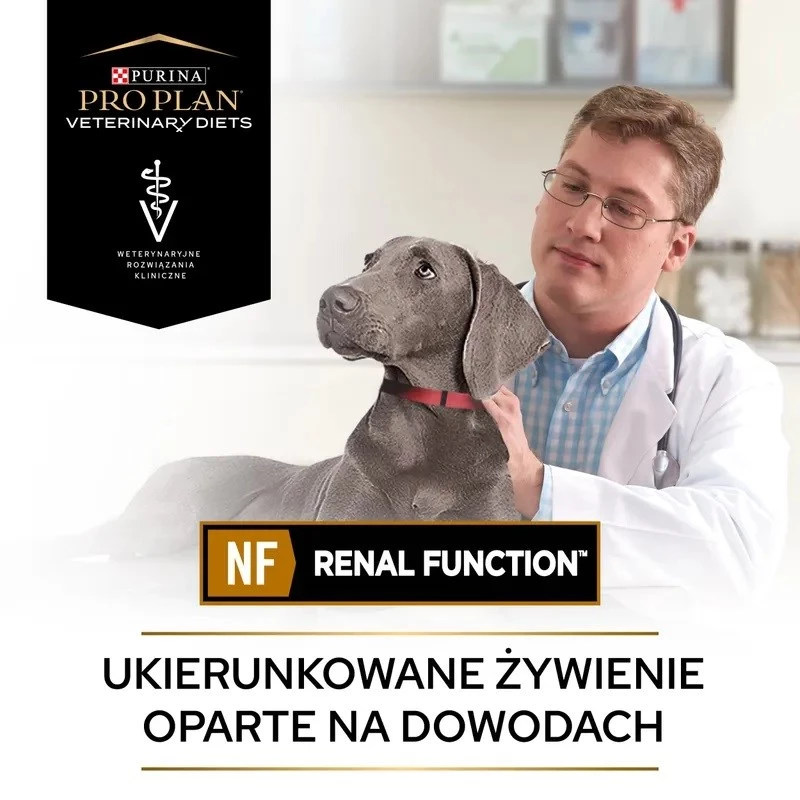 Mokré krmivo pre psov PURINA Pro Plan Veterinary Diets NF Renal Function terapeutické, bravčové, 400 g konzerva