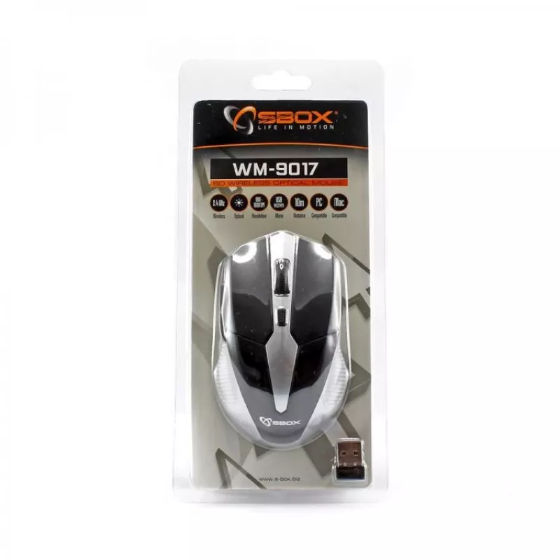 Myš SBOX WM-9017BS čierna/strieborná USB