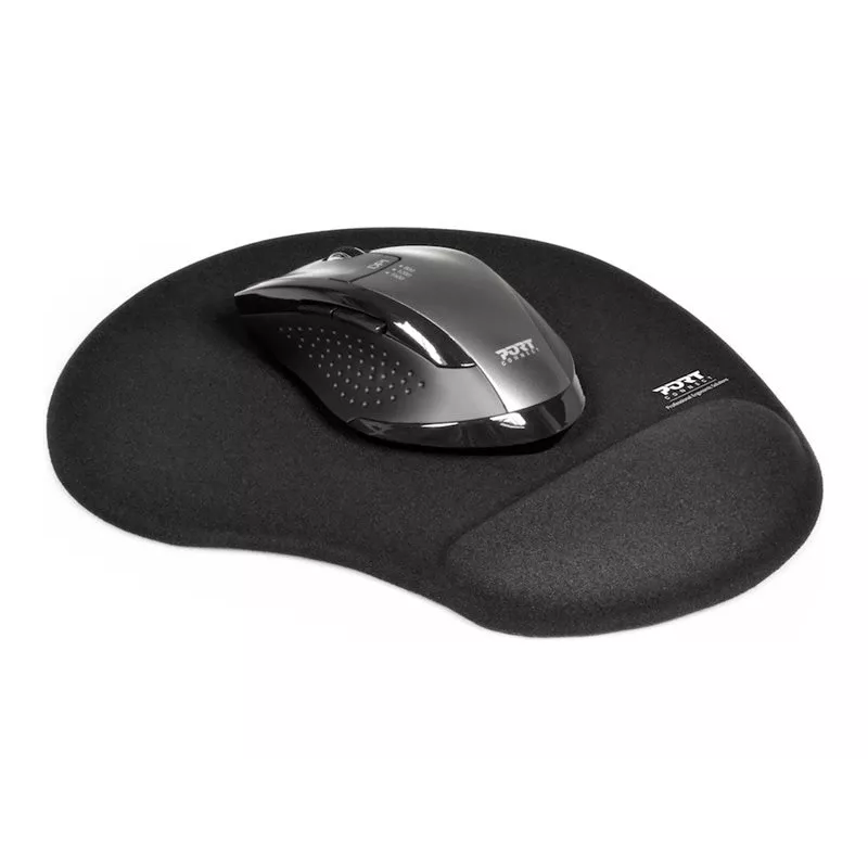 PORT CONNECT | ergonomická podložka pod myš | 200 x 230 x 20 mm | čierna