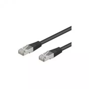 Wentronic Goobay CAT 5e patch kábel, SF/UTP, čierny, 1 m - CCA medená zmes (68666)